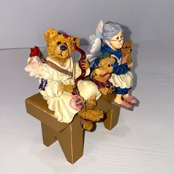 Boyds Bears Set Archer Straitshot & Grandma Faeriehugs Shelf Sitters Figurine - Picture 3 of 12